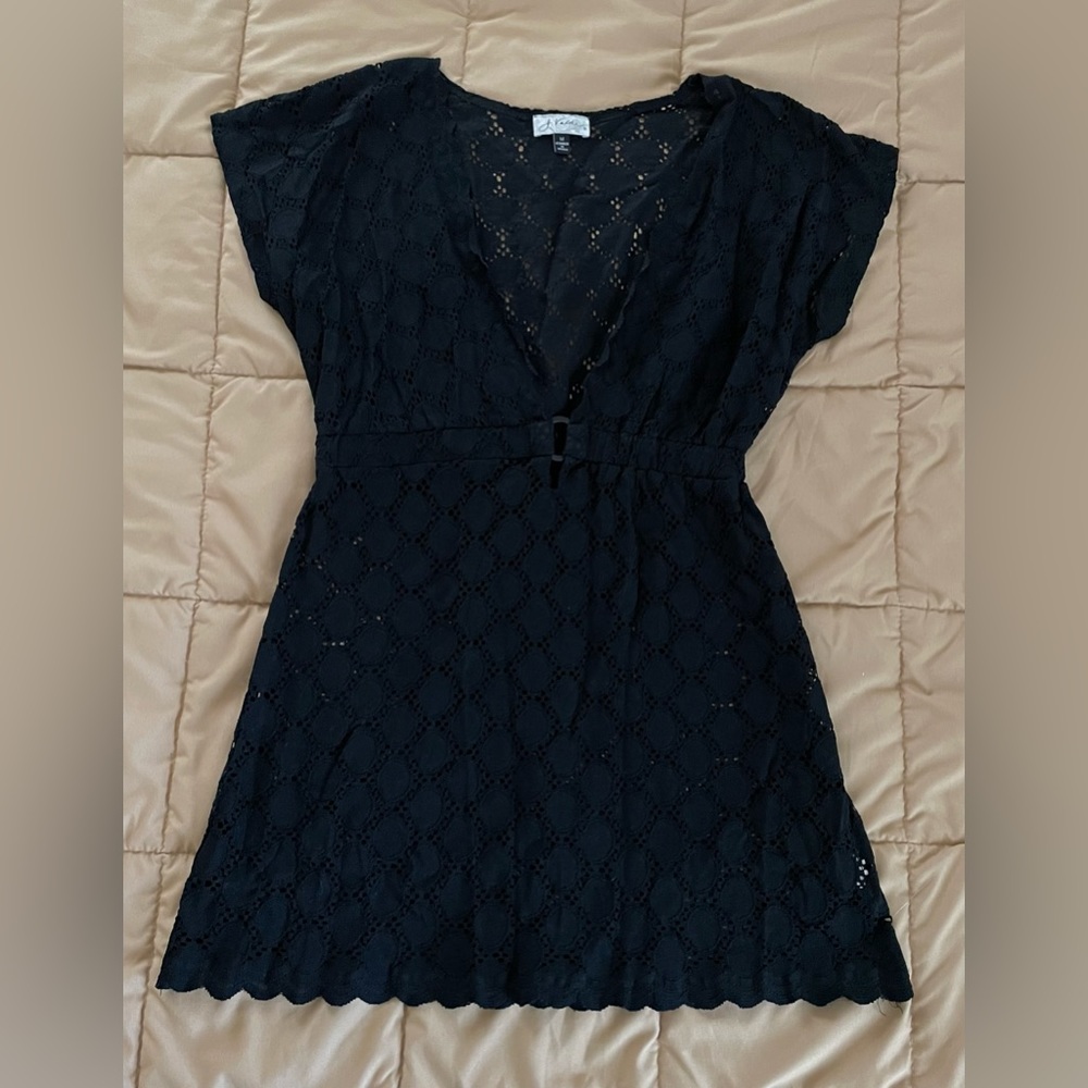 J Baldi black lace bikini cover up dress